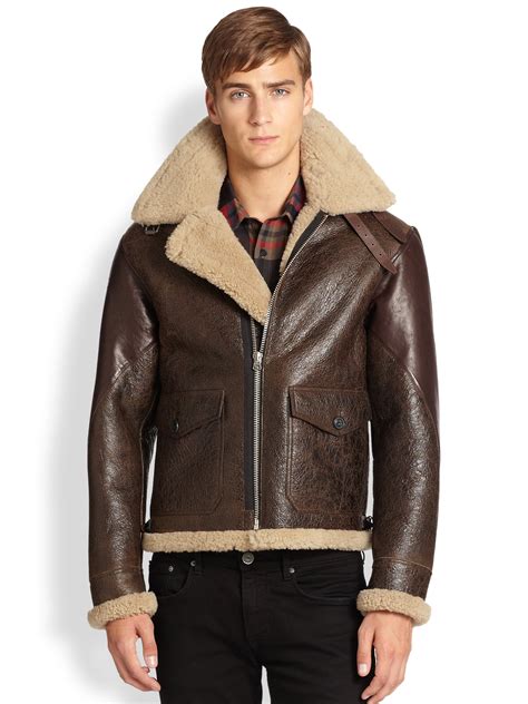 burberry shearling aviator jacket|Burberry aviator jacket.